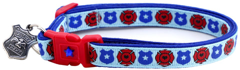 Fire and Police Badges Cat Collar - Freeyouthzbandz