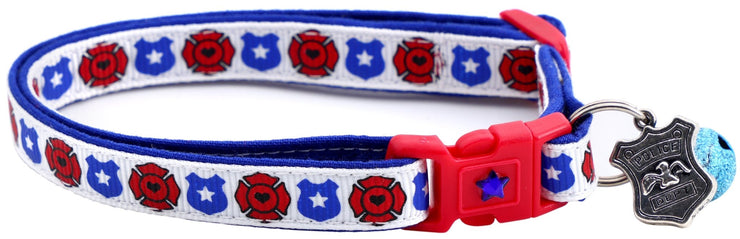 Fire and Police Badges Cat Collar - Freeyouthzbandz