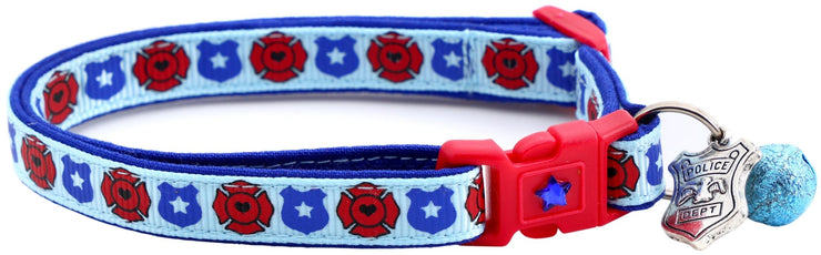 Fire and Police Badges Cat Collar - Freeyouthzbandz
