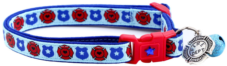 Fire and Police Badges Cat Collar - Freeyouthzbandz