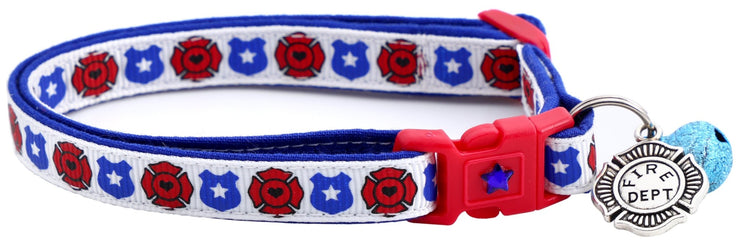 Fire and Police Badges Cat Collar - Freeyouthzbandz