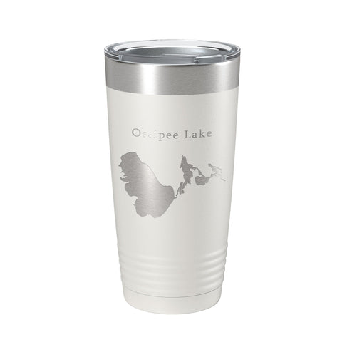 Ossipee Lake Map Tumbler Travel Mug Insulated Laser Engraved Coffee Cup New Hampshire 20 oz - Freeyouthzbandz