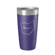 Ohio Tumbler Home State Travel Mug Insulated Laser Engraved Map Coffee Cup 20 oz - Freeyouthzbandz