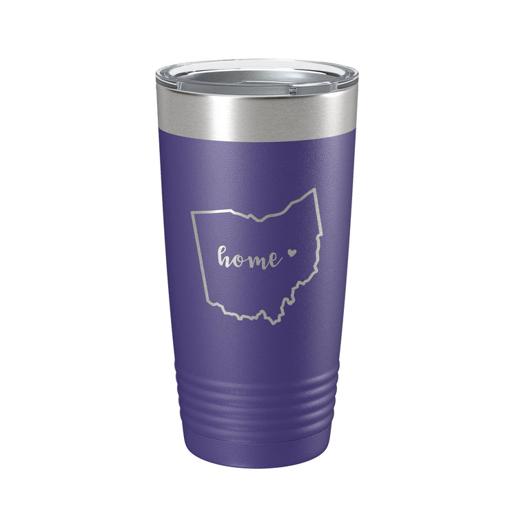 Ohio Tumbler Home State Travel Mug Insulated Laser Engraved Map Coffee Cup 20 oz - Freeyouthzbandz
