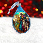 Holy Family Drop Glass Ornament by G. Debrekht - Nativity Holiday Decor - 757 - 054 - Freeyouthzbandz
