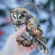 Alaskan Nothern Hawk Owl Wooden Ornaments by G.Debrekht - Wildlife Holiday Décor - 8710004 - 1 - Freeyouthzbandz