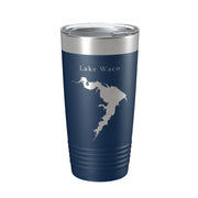 Lake Waco Map Tumbler Travel Mug Insulated Laser Engraved Coffee Cup Texas 20 oz - Freeyouthzbandz