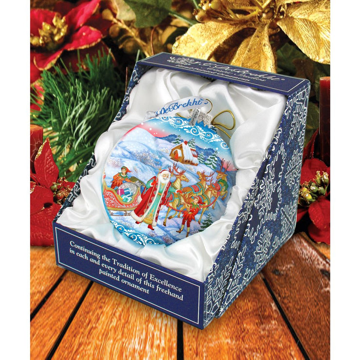 Long - awaited Courier Glass Ornament Limited Edition by G. DeBrekht - Christmas Santa Snowman Decor - 73843 - Freeyouthzbandz