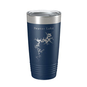 Beaver Lake Map Tumbler Travel Mug Insulated Laser Engraved Coffee Cup Arkansas 20 oz - Freeyouthzbandz