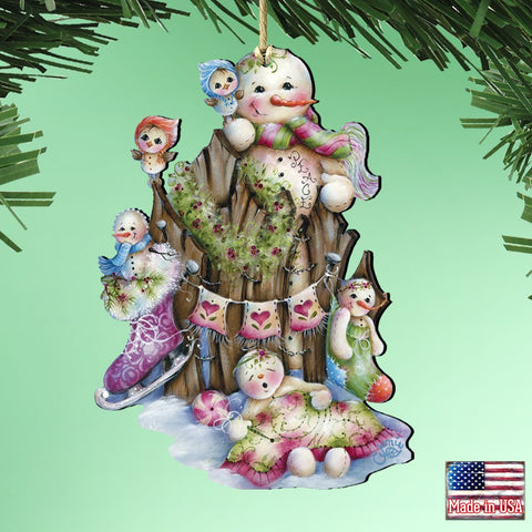 Christmas Time Wooden Ornaments by Jamie Mills - Price - Christmas Santa Snowman Decor - 8457502 - Freeyouthzbandz