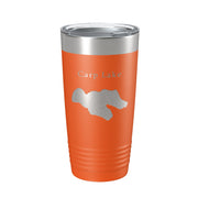 Carp Lake Map Tumbler Travel Mug Insulated Laser Engraved Coffee Cup Michigan 20 oz - Freeyouthzbandz