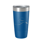 Alaska Tumbler Home State Travel Mug Insulated Laser Engraved Map Coffee Cup 20 oz - Freeyouthzbandz
