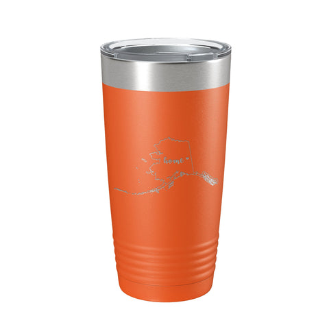 Alaska Tumbler Home State Travel Mug Insulated Laser Engraved Map Coffee Cup 20 oz - Freeyouthzbandz