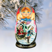 Children Play Matreshka Wooden Ornaments by G. DeBrekht - Christmas Decor - 8110762 - Freeyouthzbandz