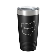 Ohio Tumbler Home State Travel Mug Insulated Laser Engraved Map Coffee Cup 20 oz - Freeyouthzbandz