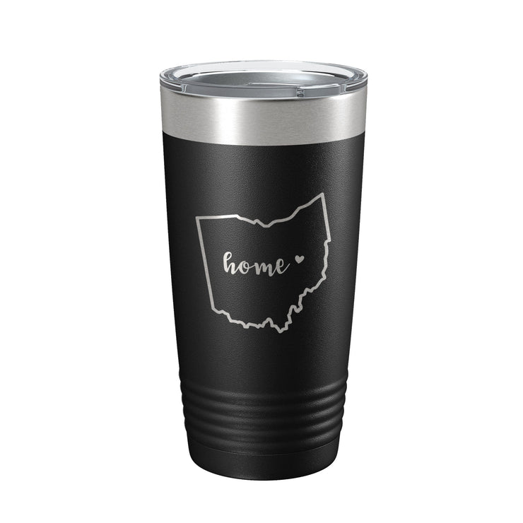 Ohio Tumbler Home State Travel Mug Insulated Laser Engraved Map Coffee Cup 20 oz - Freeyouthzbandz