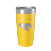 Carp Lake Map Tumbler Travel Mug Insulated Laser Engraved Coffee Cup Michigan 20 oz - Freeyouthzbandz