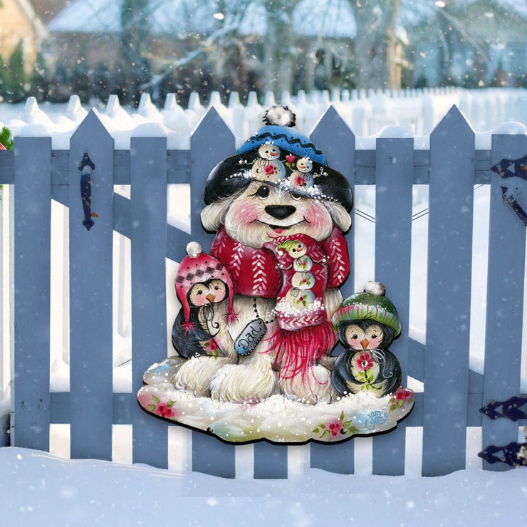 Christmas Dog Penguin Door Decor by Jamie Mills - Price - Pets Dog and Cats Decor - 8457503H - Freeyouthzbandz