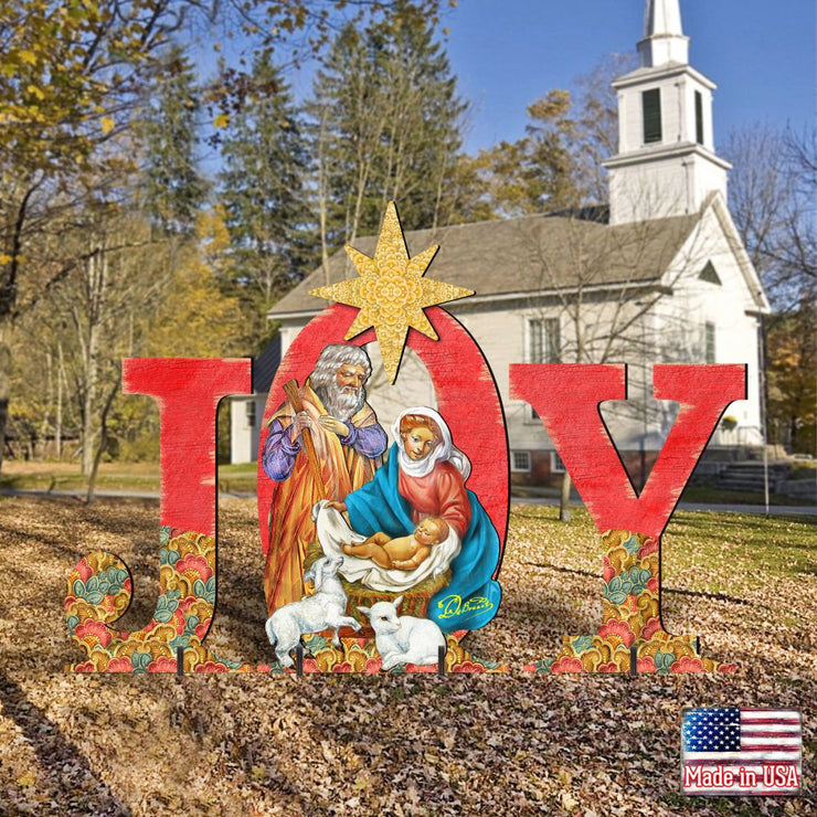 Joy Regal Outdoor Nativity Set by G. DeBrekht - Nativity Holiday Decor - 8121456F - S3M - Freeyouthzbandz