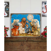 Nostalgic Nativity Wooden Wall Art by G. DeBrekht - Nativity Holiday Decor - 8673852B - Freeyouthzbandz