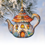 Teapot Decorative Wooden Ornaments by G. Debrekht - Love Family Decor - 8688312 - Freeyouthzbandz