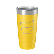 Ohio Tumbler Home State Travel Mug Insulated Laser Engraved Map Coffee Cup 20 oz - Freeyouthzbandz