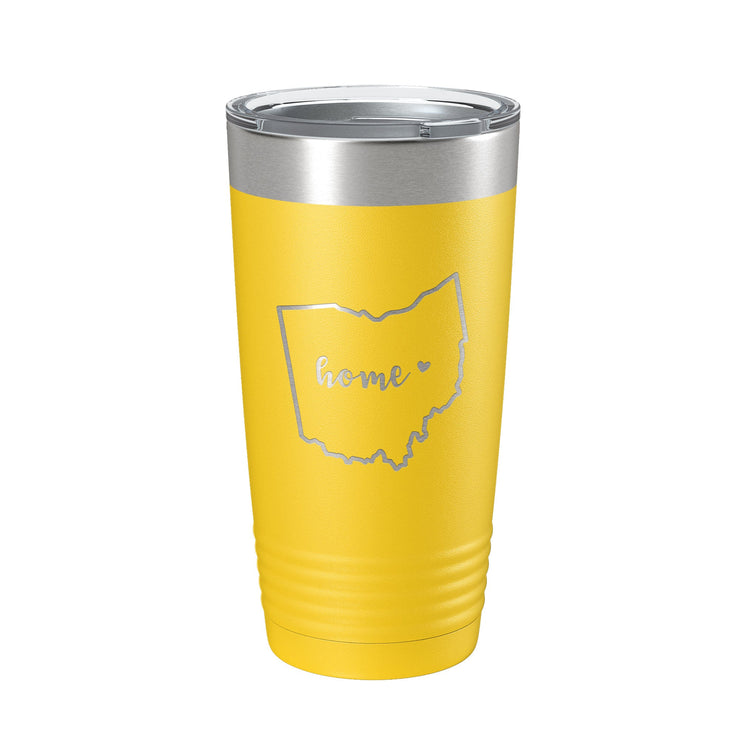 Ohio Tumbler Home State Travel Mug Insulated Laser Engraved Map Coffee Cup 20 oz - Freeyouthzbandz