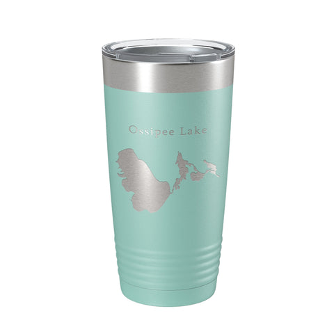 Ossipee Lake Map Tumbler Travel Mug Insulated Laser Engraved Coffee Cup New Hampshire 20 oz - Freeyouthzbandz