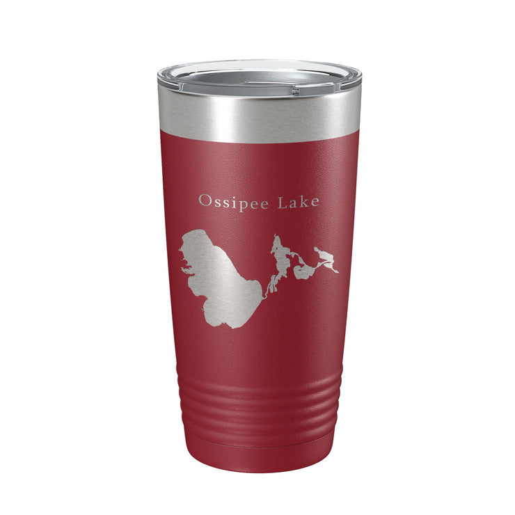 Ossipee Lake Map Tumbler Travel Mug Insulated Laser Engraved Coffee Cup New Hampshire 20 oz - Freeyouthzbandz