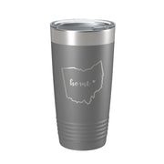 Ohio Tumbler Home State Travel Mug Insulated Laser Engraved Map Coffee Cup 20 oz - Freeyouthzbandz