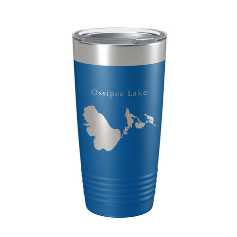 Ossipee Lake Map Tumbler Travel Mug Insulated Laser Engraved Coffee Cup New Hampshire 20 oz - Freeyouthzbandz