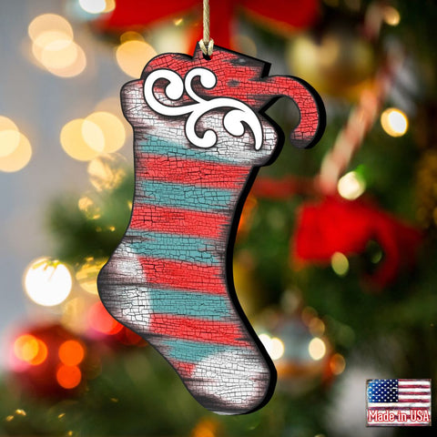 Blue Stocking Wooden Ornaments Christmas by G. DeBrekht - Christmas Decor - 8198802 - 2 - Freeyouthzbandz