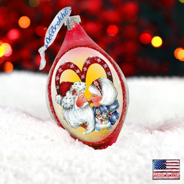 Merry Kissmas Glass Ornament by Jamie Mills - Price - Christmas Decor - 757 - 302 - MP - Freeyouthzbandz