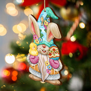 Easter Egg and Chick Gnome Wooden Ornaments by G.DeBrekht - Easter Spring Decor - 8611017 - S2 - Freeyouthzbandz