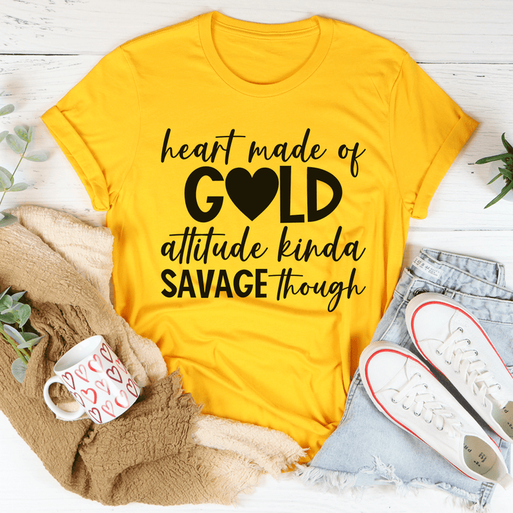 Heart Made Of Gold Tee - Freeyouthzbandz