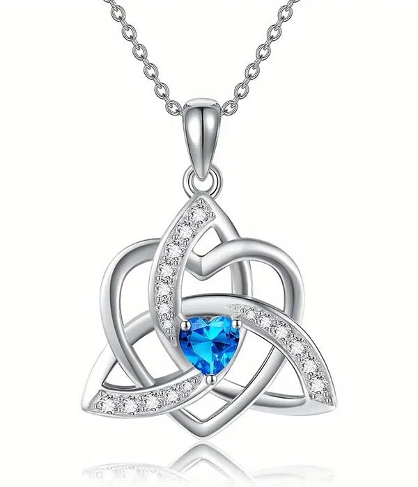 CELTIC TRINITY AND HEART PENDANT NECKLACE - Freeyouthzbandz