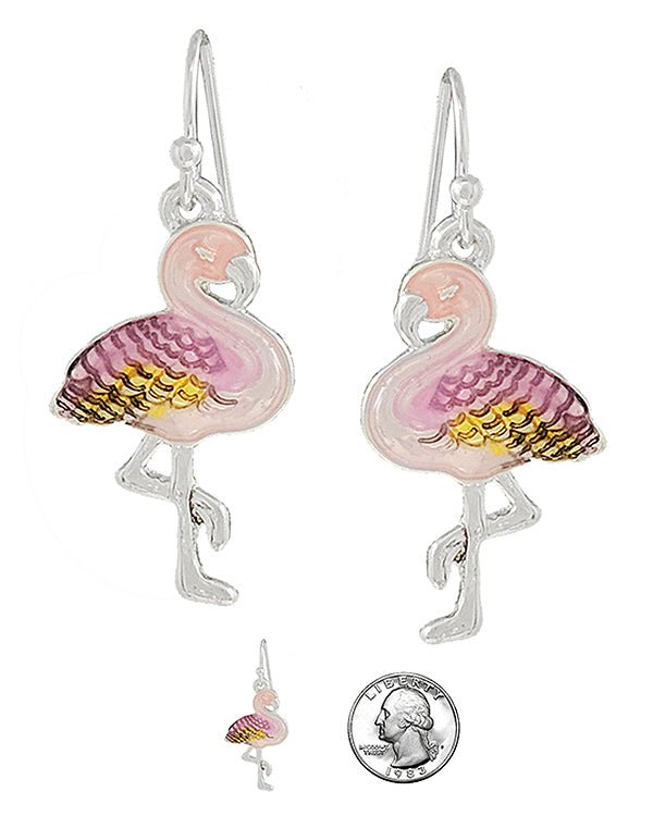 TROPICAL THEME EARRING - FLAMINGO - Freeyouthzbandz