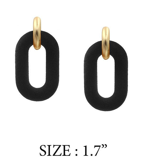 VELVET CHUNK CHAIN EARRING - Freeyouthzbandz