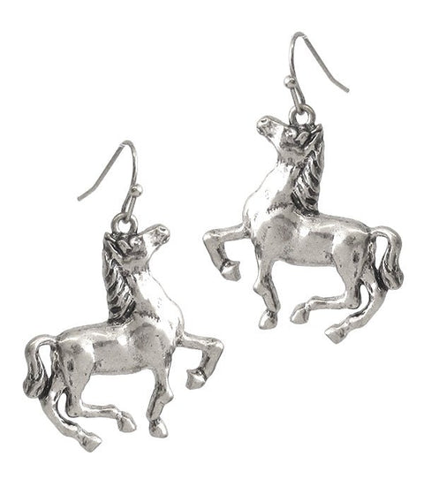 METAL HORSE EARRING - Freeyouthzbandz
