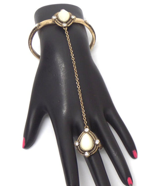 LINKED BRACELET WITH RING SET - Freeyouthzbandz