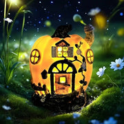 Solar Pumpkin House Outdoor Halloween Decor - Freeyouthzbandz