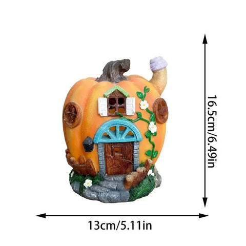 Solar Pumpkin House Outdoor Halloween Decor - Freeyouthzbandz