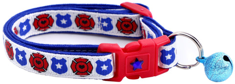 Fire and Police Badges Cat Collar - Freeyouthzbandz