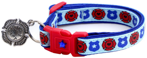 Fire and Police Badges Cat Collar - Freeyouthzbandz