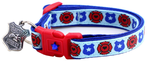 Fire and Police Badges Cat Collar - Freeyouthzbandz
