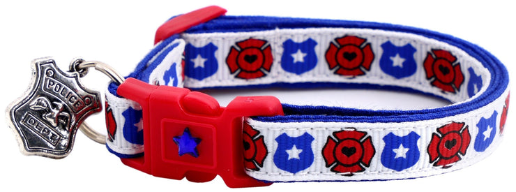Fire and Police Badges Cat Collar - Freeyouthzbandz