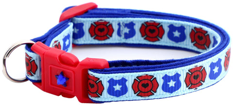 Fire and Police Badges Cat Collar - Freeyouthzbandz
