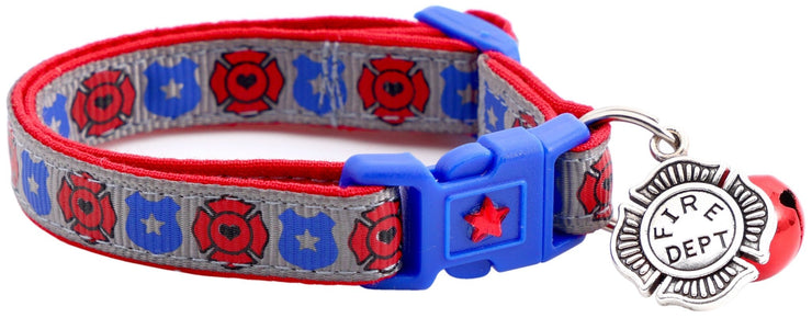 Fire and Police Badges Cat Collar - Freeyouthzbandz