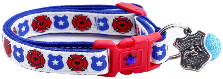 Fire and Police Badges Cat Collar - Freeyouthzbandz