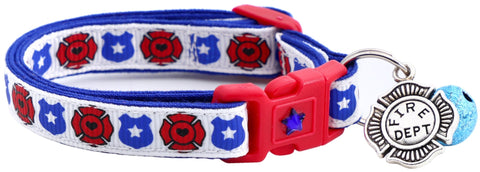 Fire and Police Badges Cat Collar - Freeyouthzbandz